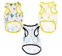 BESPORTBLE 6pièces Gilets Imprimés pour Chiens Vêtements Et Respirants pour Animaux De Compagnie pour Et Chiens Confortable Et Pratique Motifs Variés Ananas Cactus