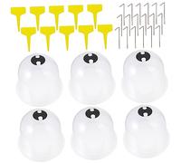 BESPORTBLE 6Pièces Lot de Cloches de Protection pour Plantes Piquets Étiquettes Couvercle de Transparent pour Jardinage Protection Maintien de Humidité Semis