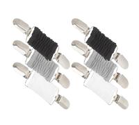 BESPORTBLE 6pièces Lot de Pinces à Ourlet pour Ajuster Robes et Chemises Pince de Serrage pour Vêtements Pratique pour Quotidien Blanc Noir Gris