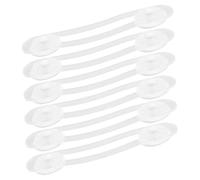 BESPORTBLE 6Pièces Safety Locks For Cabinets And Drawers Easy Installation U Shaped Childproof Locks Transparent Soft Band Design