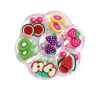 BESPORTBLE 7 Paires Boucles Oreilles Clips Forme de Fruits Colorés Pâte Polymère de Oreilles Fantaisie sans Perçage Bijoux Ludiques pour Style