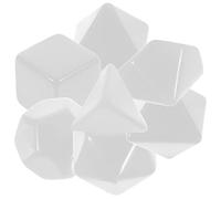 BESPORTBLE 7 Pièces Dés Vides Plastique Multi Facettes Accessoires de Jeu DIY pour Personnalisation et Éducation