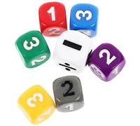 BESPORTBLE 7Pièces Dés Mathématiques Éducatifs Robuste pour Garçon Fille Outils Apprentissage Ludiques Calcul et Mathématiques pour Jeux de Fête Table