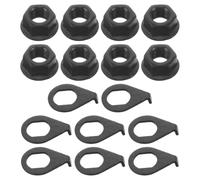 BESPORTBLE 8 Ensemble Kit Écrous Antivol Acier Noir Rondelles Lisses M10 | Installation Facile, Compatibilité, Stabilité Renforcée, Maintien Rotation Fluide Roues Garçon Fille