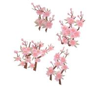 BESPORTBLE 8 Pièces Appliques Brodés à Coudre Fleurs de Pêcher pour Vêtements Sac à Dos Robes Patchs Floraux Résistants pour Réparation et Décoration DIY