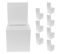 BESPORTBLE 8 Pièces Boîte à Dons en Papier Blanche Sécurisée, Présent de Diplôme pour Réunion d'entreprise ou Fête, Urne Électale Simple et Résistante