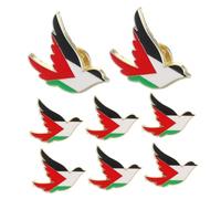 BESPORTBLE 8 pièces Broche Palestine Alliage de Zinc Épinglette Drapeau Lapel pour Manteaux Sacs et Tenues Accessoire Polyvalent pour Sorties et Événements