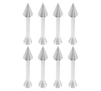 BESPORTBLE 8 Pièces Cake Decorating Rods With Stable Aluminium Alloy Cone Holders Easy-to-clean Flower Nails For Precise Baking Decoration