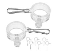 BESPORTBLE 8 Pièces Flagpole Retainer Rings with Hook Pc Material Flag Fasteners for Secure Mounting in Indoor Outdoor Use for Conference Halls and Gardens