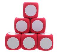 BESPORTBLE 8 pièces Lot de Dés Mousse Effaçables à Sec Rouges Cubes Vierges DIY pour Jeu Éducatif Écriture Effaçable Dés Interactifs pour Apprentissage et Activités Scolaires