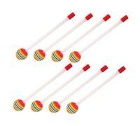 BESPORTBLE 8 Pièces Maillets de Percussion Garçon Fille Forme Sucette Colorée Arc Ciel Baguettes Légères pour Xylophone Tambour Langue et Instruments à Percussion