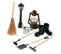 BESPORTBLE 8 Pièces Maison de Poupée Houe Pelle Râteau Robustes et Détaillés pour Décoration Jardin Miniature
