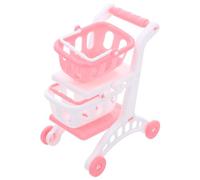 BESPORTBLE 8 Pièces Mini Chariot de Double avec Roues Petit Chariot de Courses pour Garçon Fille de Rôle pour Développement Social et Organisation des Jouets