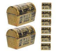 BESPORTBLE 8 pièces Mini Coffres Au Trésor Vintage Pirate Petites Boîtes de Rangement Décoratives Légères pour Fêtes Anniversaire et Décorations Thématiques