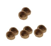 BESPORTBLE 8 Pièces nid d'élevage de poulailler lit de Couchage en Paille tressée nid de Poules pondeuses lit pour Animaux de Compagnie tissé en Paille cabane pour Petits Animaux Light Brown