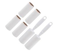 BESPORTBLE 8 Pièces Rouleau Anti-Peluches Compact Blanc avec Recharge, Brosse Adhésive pour Poils d'animaux, Léger Vêtements et Voyages
