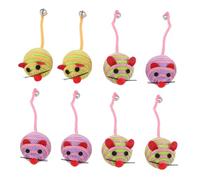 BESPORTBLE 8 Pièces Souris Chat taquin Balle Jouets Chaton Chat en Peluche Faux Chat Chiens Velu Interactive Cat Toy Dog Toys pour Chat Casse-tête pour Chat pour Chiot Nylon