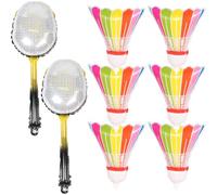 BESPORTBLE 8pièces Ballons De Badminton Gonflables Pour Décorations De Fête Ballons Aluminium Forme De Raquette Pour Anniversaires Et Événements Sportifs