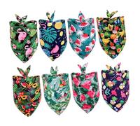 BESPORTBLE 8pièces Bandanas Tropicaux pour Chiens Foulards Triangulaires Colorés pour Animaux De Compagnie Écharpes Stylées Et Confortables pour Chiens Et Chiots