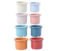 BESPORTBLE 8Pièces Jeux de Bain Empilables Colorés pour Garçon Fille de Jouets Créatifs Animaux Accessoires Amusants pour et Plage Éducation Jeu