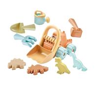 BESPORTBLE 9 Pièces Jouets de Plage pour Garçon Fille avec Pelle Râteau Arrosoir et Moules à Sable Jouets de Animaux Dinosaurs pour Activités Extérieures et Jeux de Jardin