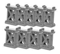 BESPORTBLE 9 pièces Supports Ponts Bois pour Rails Train Accessoires Modélisme Ferroviaire Stabilité Renforcée pour Circuit Bois Compatible avec Blocs Train Élévation pour Piste Garçon Fille
