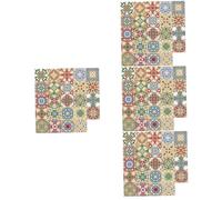 BESPORTBLE 96 Pièces carreaux de mosaïque tuile décor rétro peler et coller le dosseret stickers muraux décors de carreaux carrelage stickers ancien Collant appliqué décorer Hayon PVC