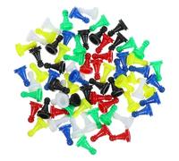 BESPORTBLE 96 pièces Jeu de Plastique Multicolores pour Jeu de Dames et Échecs Accessoires Educatifs pour Garçon Fille et Familles Pièces Ludiques et Colorées pour Jeux de Couleur Aléatoire