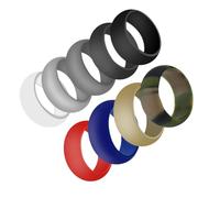 BESPORTBLE 9Pièces Bagues de Sport Silicone Couleurs Aléatoires pour Couples Hommes et Femmes Bagues de Remplacement Sécurisées pour Activités et Ménagères