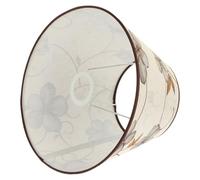 BESPORTBLE Abat-Jour à Motif Floral Gris en Tissu pour Lampe de Table E27, Remplacement pour Chambre, Salon, Maison et Hôtel, Style Rétro Chinois, Abat-Jour Conique Décoratif