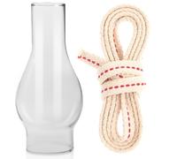 BESPORTBLE Abat-Jour en Verre Transparent pour Cheminée de Lampe à Pétrole Diamètre 53 CM Abat-Jour Rétro Portable pour Lampe de Camping Vintage