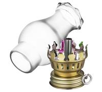 BESPORTBLE Abat-Jour en Verre Vintage pour Lampe à Pétrole Brûleur Cheminée en Verre Résistante Haute Température Pièce Détachée pour Lanterne à Kérosène Usage Intérieur Couleur Aléatoire