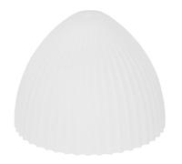 BESPORTBLE Abat-jour pour Diffusion Lumineuse Uniforme Blanc 18x13cm en Verre Côtelé Trou Central de 1,2cm et Décoration Intérieure Élégante