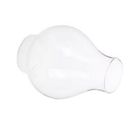 BESPORTBLE Abat-Jour Vintage en Verre Soufflé Rond, Cheminée de Lampe à Pétrole Résistante au Vent, Éclairage Doux et Chaleureux pour Intérieur Rétro