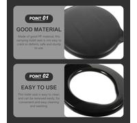 BESPORTBLE Abattant de Toilettes Portable en Polypropylène avec Couvercle Siège Amovible Antidérapant Accessoire Camping Multifonction pour Seau et Toilettes Remplacement Pratique pour