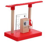 BESPORTBLE Accessoire Bois Gare Ferroviaire Modèle Station-Service Décorative Simulation Pompe Essence Robuste pour Garçon Fille Construction DIY Scène Train