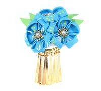 BESPORTBLE Accessoire Coiffure Kimono Bleu Pince à Cheveux à Fleurs Style Japonerie Pour Femmes Cérémonie Mariage Cosplay