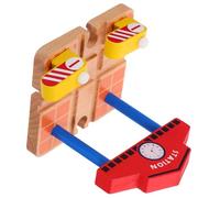 BESPORTBLE Accessoire de Station de Train Bois pour Garçon Fille Éducatif de Construction de Circuit Plateforme de Gare Bois pour Créativité et Apprentissage