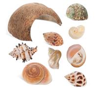 BESPORTBLE Accessoires pour Crabes 1 Ensemble De Cachettes en Coquille De Noix De 8 Coquilles De Conque pour La Décoration Et