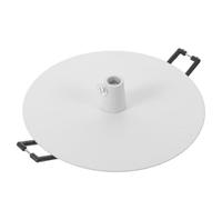 BESPORTBLE Accessoires pour luminaires suspendus en métal blanc, plaque de base de lampe encastrée ronde et plate, fixation sécurisée, anti-balancement, pour plafonniers et mises à niveau