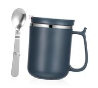 BESPORTBLE Acier Inoxydable Mug Isotherme à Café avec Anse 14 Oz | Couvercle avec Filtre, Construction Double Paroi sous Vide, Usage Classe ou Travail, Format 1 Set