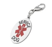 BESPORTBLE Acier Inoxydable Pendentif Suspendu Étiquette Médicale Pour Animal De Service Design Élégant Et Durable Accessoire De Mode Pour Main