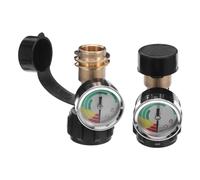 BESPORTBLE Adaptateur De Bouteille De Gaz Pol en Laiton avec Manomètre Intégré pour Bouteille Propane, Convertisseur Qcc1 2 Pièces, Contrôle Précis De Pression, Usage Camping, Barbecue Et Chauffage