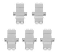 BESPORTBLE Adaptateur de Distribution de Fibre Optique LC Double Conception en Split et Bride, Plastique Fiable, Liaison Stable pour Réseaux Fibre et Data Centers, Pack de 5 Pièces