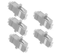 BESPORTBLE Adaptateur Fibre Optique LC Doubleur Fendu 5 Pièces Gris Connecteur LC Simplex Compatible Coupleur pour Connexion Réseau Fibre Accessoires Câbles Brassage Optique