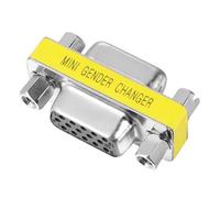 BESPORTBLE Adaptateur Vga Femelle-Femelle 15 Broches 10 Pièces Coupleur Vga Svga Compact Jaune Convertisseur Extension pour Bureau Maison et Loisirs