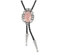 BESPORTBLE Agate à Nœud Rose Collier Cravate Colliers Femmes Cou Occidental Bijoux Occidentaux Pour Femmes Cravate Bolo Pour Homme Accessoires De Costumes Pendentif Alliage