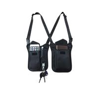 BESPORTBLE Aisselle en Nylon ImperméAble avec BandoulièRe RéGlable sous Les Aisselles Antivol À Trois Poches pour Hommes Et Femmes IdéAl Voyage Et ActivitéS Outdoor