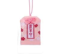 BESPORTBLE Amori Porte- amulette Amour Rose avec Pochette Motif Fleurs de Cerisier Porte-clés à Main Voiture rétroviseur Porte-