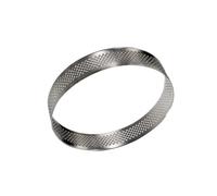 BESPORTBLE Anneau à Tarte Rond Perforé en Acier Inoxydable 4,5 Cm, Moule à Mousse Antiadhésif pour Tartelettes et Gâteaux aux Fruits, Outil de Cuisson Professionnel pour Pâtisserie Maison